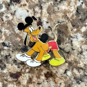 Disney Dog Enamel Pin - Black, Yellow, Red